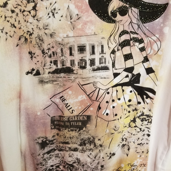 Tyler Texas Rhinestone Accented Tee 1X Shop Roses - Picture 3 of 5